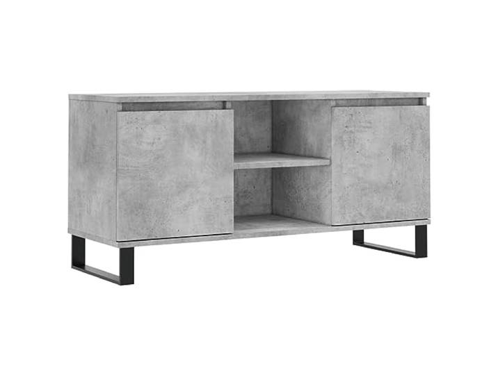 HEFZGDB TV-Schrank Betongrau 104x35x50 cm Holzwerkstoff Fernsehständer Tv Board Couchtisch Fernseher Schrank für Gästezimmer Büro Wohnbereich Schlafzimmer