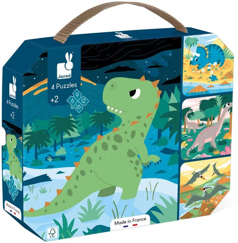 4 Puzzles évolutifs dinosaures - Janod