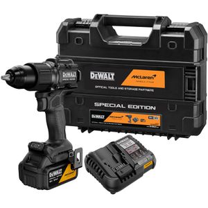DeWalt Akku-Schlagbohrschrauber McLaren DCD86MP1T-QW, 18 V / 5 Ah, mit Akku, Ladegerät und Koffer