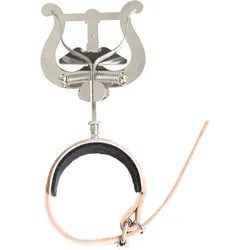 Riedl Marschgabel 326N für Querflöte, Lederband, große Lyra, mit Einhandmechanik