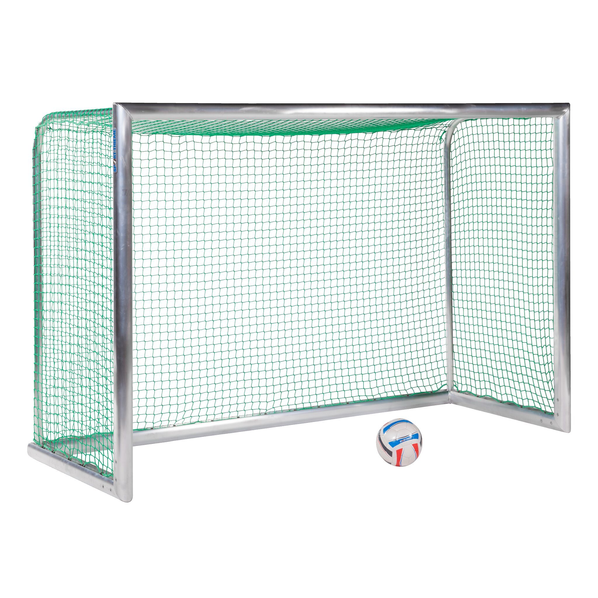 Sport-Thieme Mini-Fußballtor "Professional Kompakt", Alu-Naturblank, Inkl. Netz, grün (MW 4,5 cm), 2,40x1,60 m
