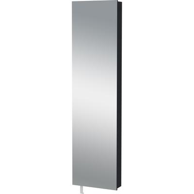 Schuhschrank GERMANIA "1189", grau (anthrazit), B:50cm H:195cm T:14cm, Holzwerkstoff, Schränke, Schuhschrank, Drehschrank mit Spiegel, für schmale Flure, hinten offen, Tiefe: 18 cm