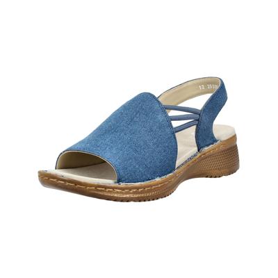 Riemchensandale ARA "Ara Sandalen Textil", Damen, Gr. 40, blau, Textil, Schuhe Riemchensandale