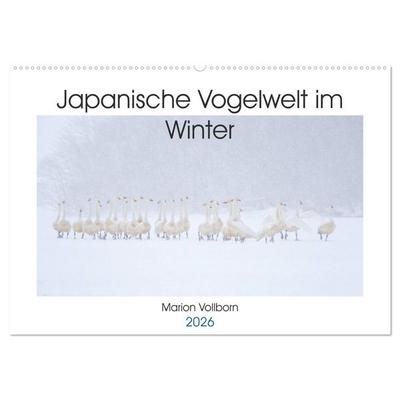 Japanische Vogelwelt im Winter (Wandkalender 2026 DIN A2 quer), CALVENDO Monatskalender