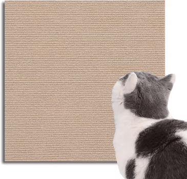 Inspire Curations Self Adhesive Cat Climbing & Scratching Wall Mat khaki 40x100cm