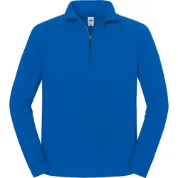 Fruit of the Loom Iconic Premium Zip Neck Sweat Unisex Pullover mit CiCLO® Technologie, nachhaltig, royal, M