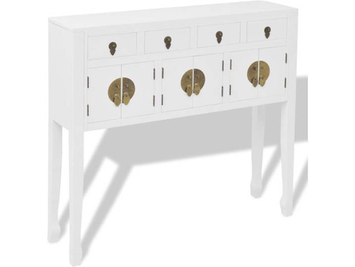 vidaXL - Dressoir - Chinese - stijl - massief - hout - wit