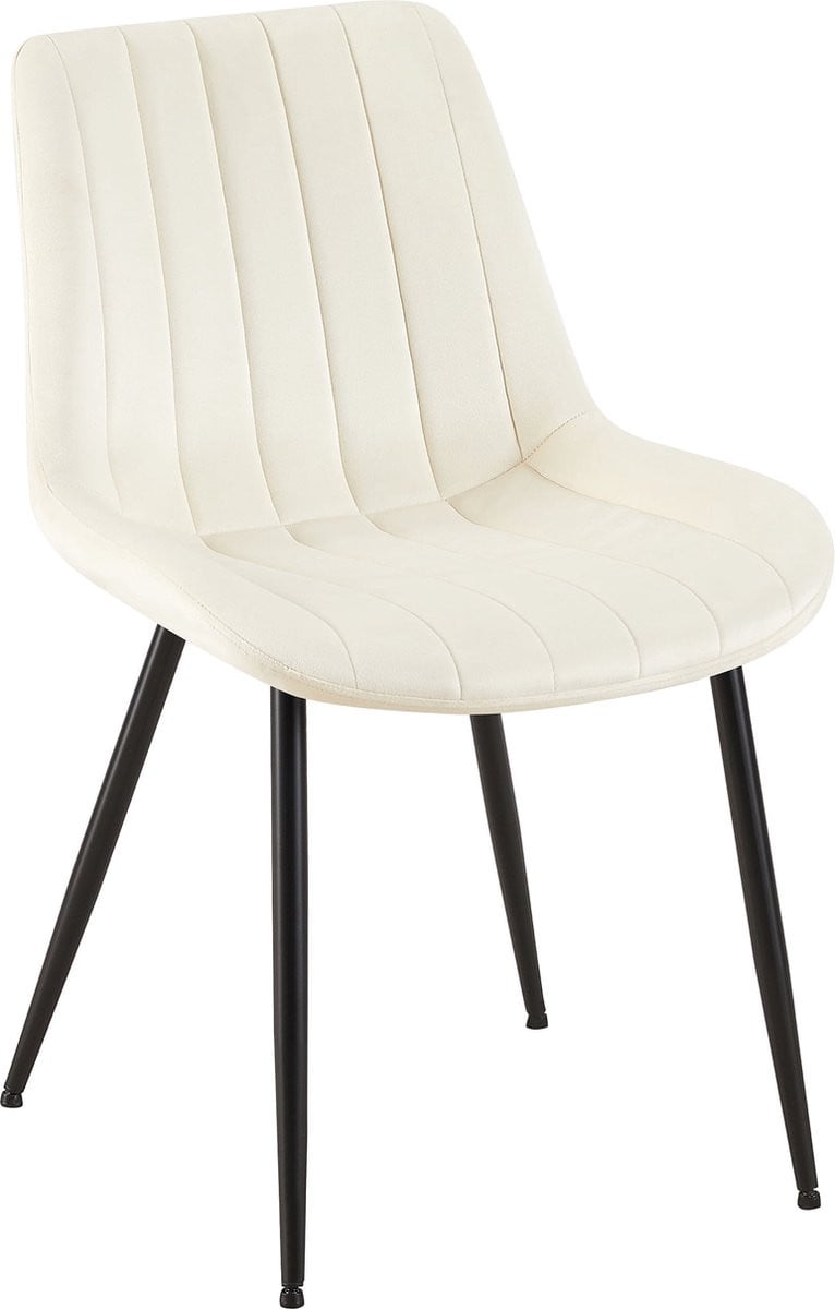 CLP Rahden Eetkamerstoel - Fluweel - Creme