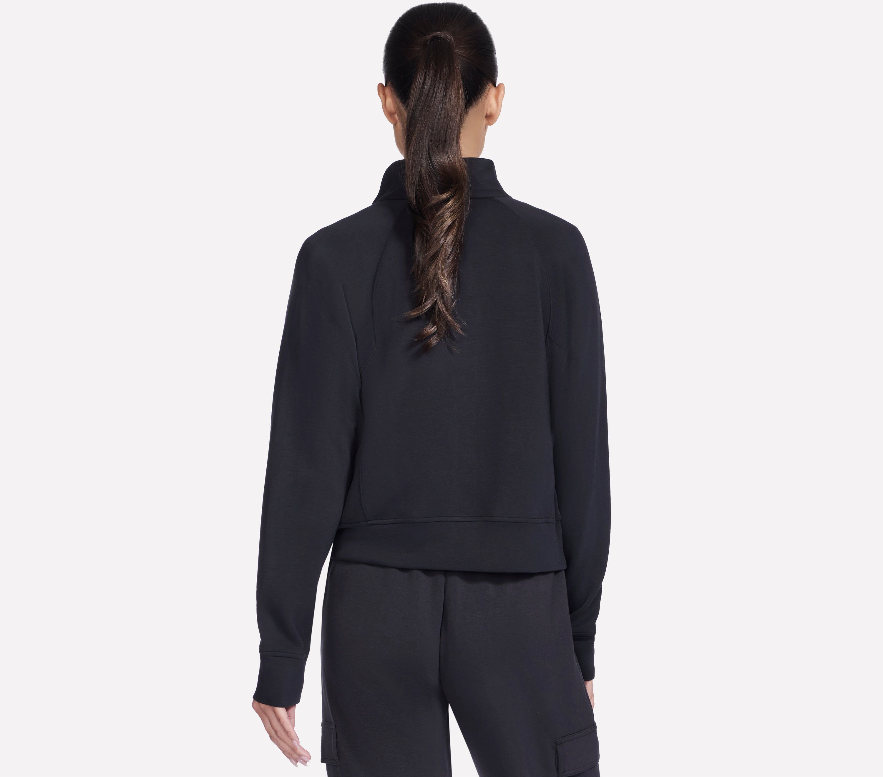 Trainingsjacke SKECHERS "SKECHLUXE ELEVATE JACKET", Damen, Gr. XXXL(54), schwarz, Obermaterial: 53% Viskose, 39% Polyester, 8% Elasthan, Jacken Trainingsjacke, in den Grössen XS bis XXXL schwarz XXXL(54)