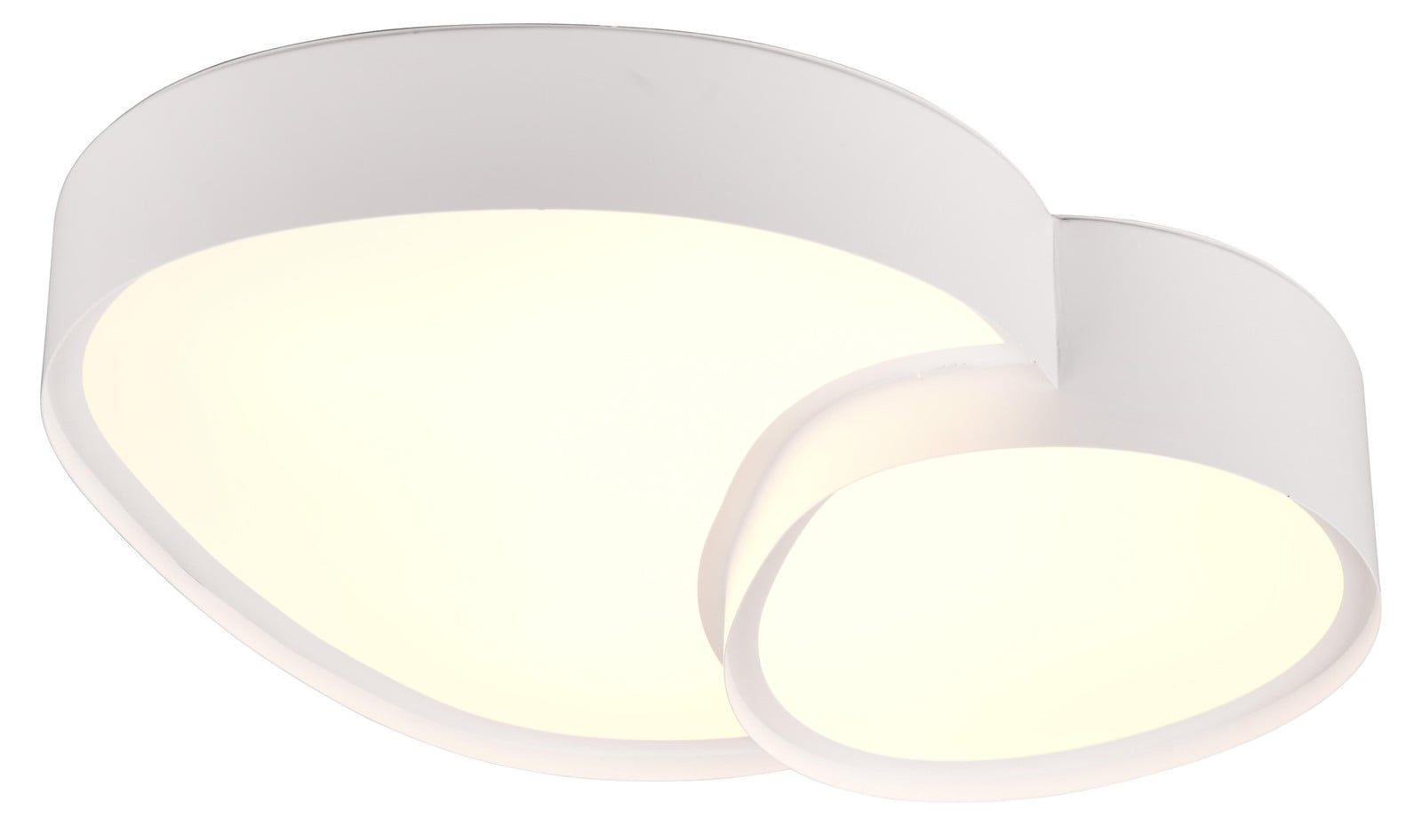 Trio Rise Organische Plafondlamp Wit met LED