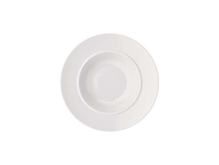 Alessi - Assiette creuse La Bella Tavola - Blanc - Porcelaine fine - Designer Ettore Sottsass