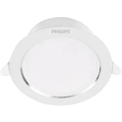 Philips Diamond Einbauspot 3,5W, Einbau-Durchmesser 80mm, weiß, 4000K neutralweißes Licht 110°, Einbautiefe 70mm