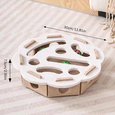 Uplifted Finds "Interactive Felt ""Swiss Cheese"" Puzzle Box white Flower"