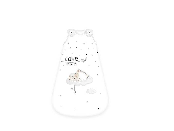 Herding babybest Baby-Schlafsack Sleeping Little Bear, Bär-Motiv, 70 x 45 cm, Seitlich umlaufender Reißverschluss und Druckknöpfe