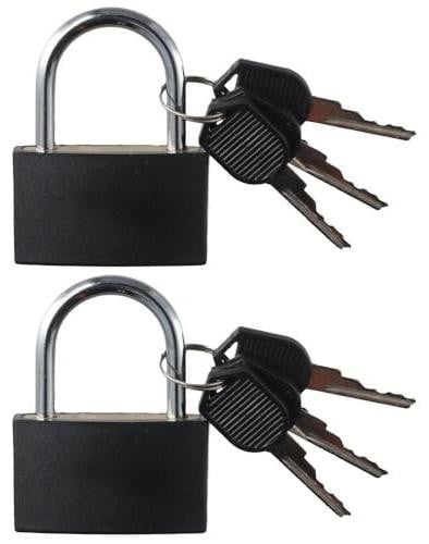 Set van 2 Multi-Color Koffersloten met Sleutels - Messing en Chroom