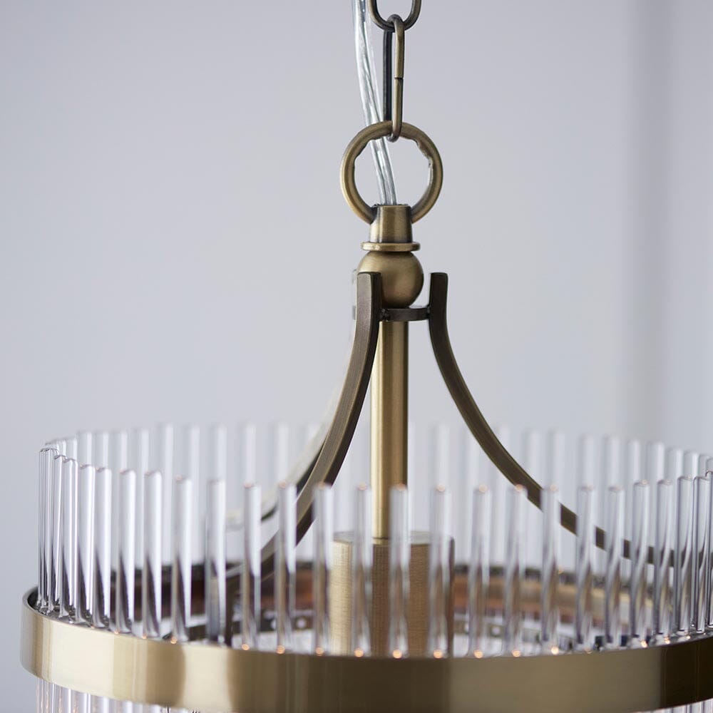 Abella Light Gold & Glass Pendant Ceiling Light