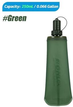 Uplifted Goods Flexible Compression Hydration Flask green 8.5 Oz