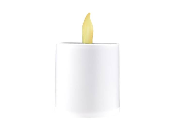 Solar-Kerze Saul Weiss 11 cm