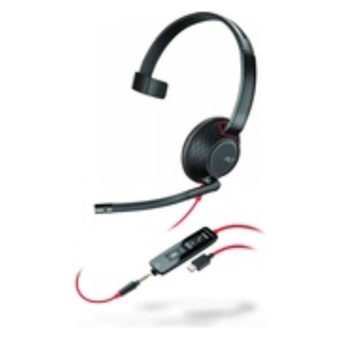 HP Poly Blackwire 5210 + 3.5mm Plug + USB-C/A Adapter (Kabelgebunden, USB-C, Microsoft Teams) (8X230AA)
