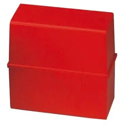HAN Karteikartenbox A5 quer 300 Karten rot Packung mit 3 Stück
