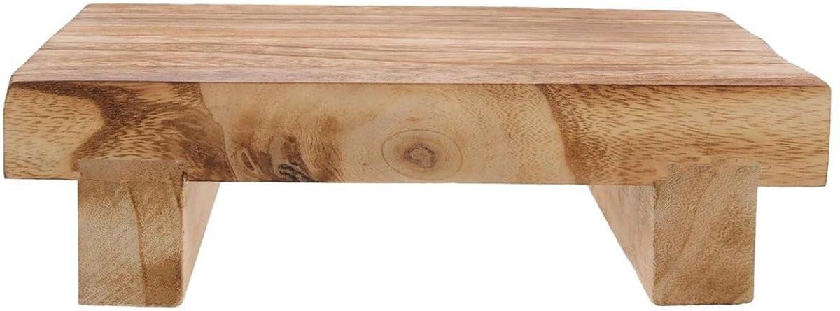 Dailygoods Houten Krukje - Compact Opstapje en Decoratieve Plantenstandaard