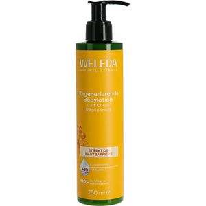 Weleda Bodylotion Bio Regenerierend, Sanddorn und Vitamin C, für trockene Haut, schnell einziehend, 250 ml