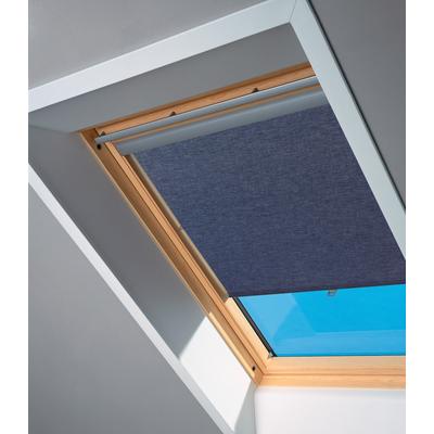 Dachfensterrollo VELUX "mit Haltekrallen RHL 100 9050", blau (dunkelblau), 102 104, Aluminium, Polyester, Rollos, Lichtregulierung und Privatsphäre