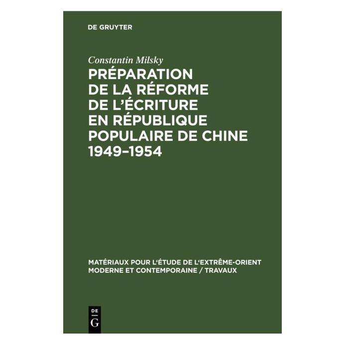 De Gruyter Milsky:Préparation de la réforme de lé (Französisch, Hardcover, Constantin Milsky) (67777321)