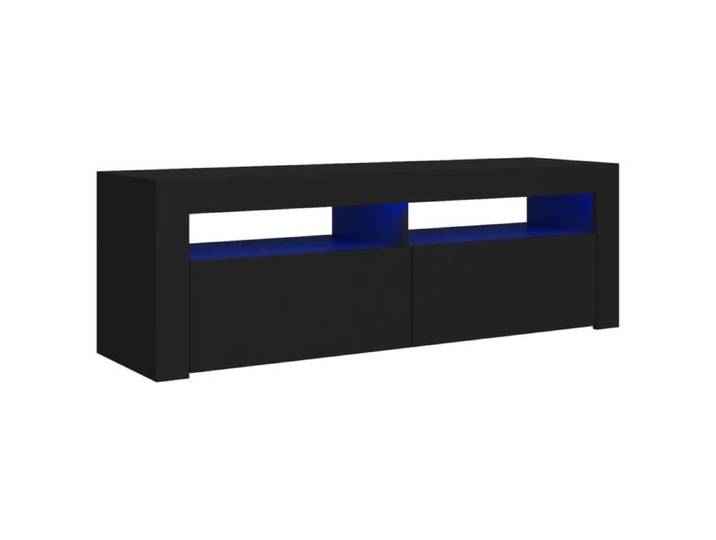Meuble TV - OMABETA - M22626 - Noir - 120x35x40 cm - Lumières LED RVB