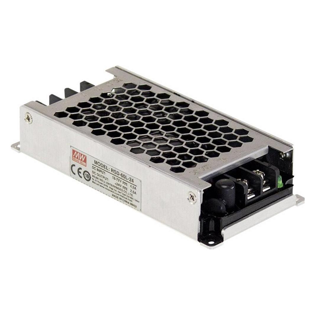 MeanWell MEAN WELL RSD-60L-12, 18 - 72 V, 60 W, 12 V, 5 A, 60 mm, 128 mm (RSD-60L-12)