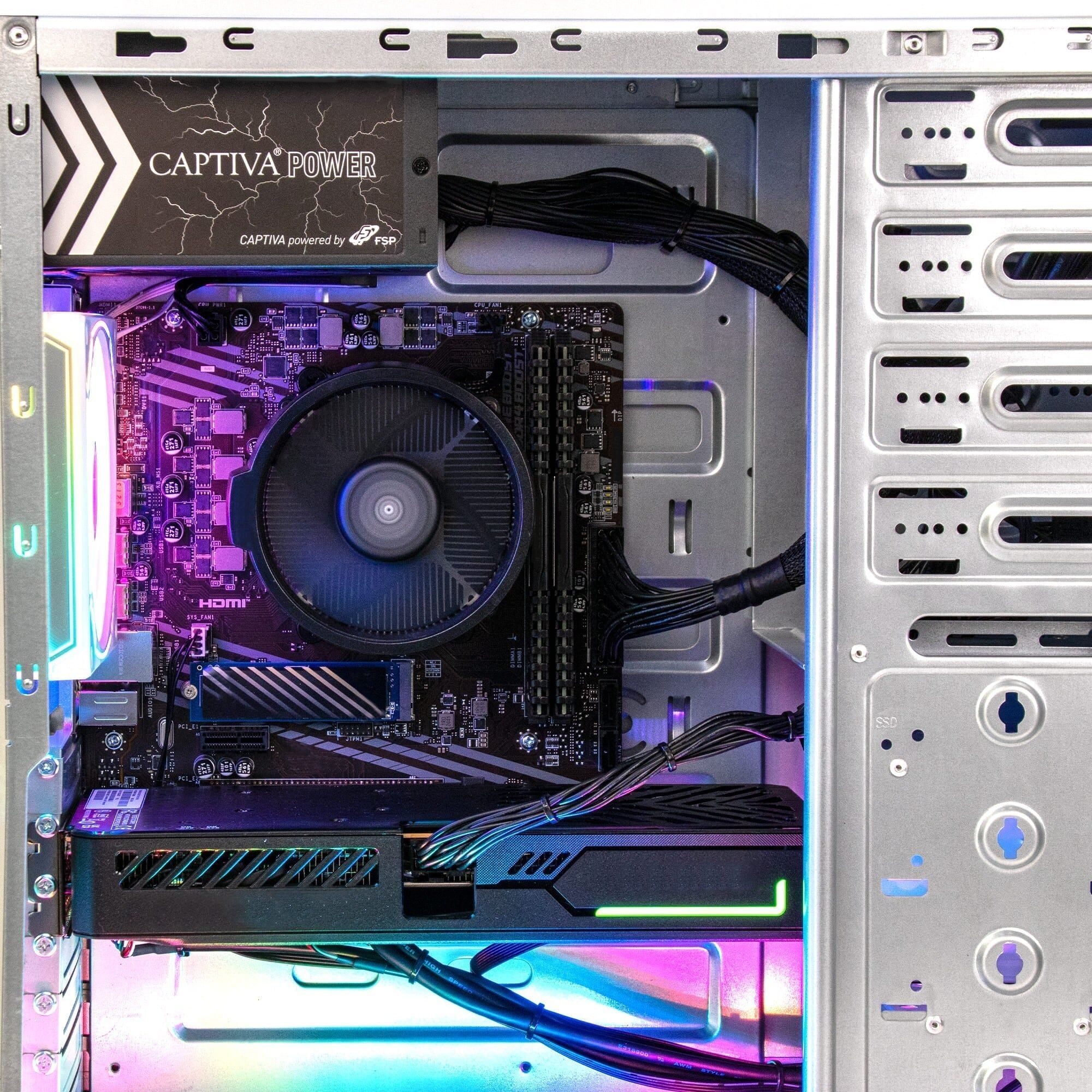 CAPTIVA Gaming-PC "Advanced Gaming R98-639", weiß, ohne Betriebssystem, GeForce RTX™ 5060, 8 GB RAM 500 GB SSD, Desktop-PCs, Gaming-PC