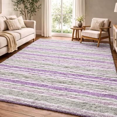 Addison Rugs Premium Washable Super Soft Nassau Stripe Dream Shag Rug