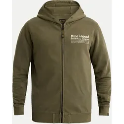 Sweatshirtjacke mit Kapuze Grün L
