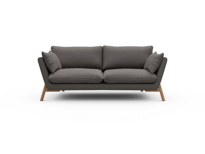 moebelfaktor Sofa Emil 2-Sitzer, schräg gestellte Armlehnen, hoher Rücken