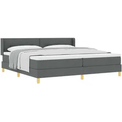 vidaXL, Boxspringbett, Boxspringbett Mit Matratze Stoff Dunkelgrau (200 x 200 cm)