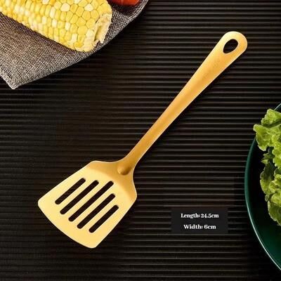 Uplifted Goods 6 Piece Stainless Steel Golden Korean Cutlery Set leaky Spade