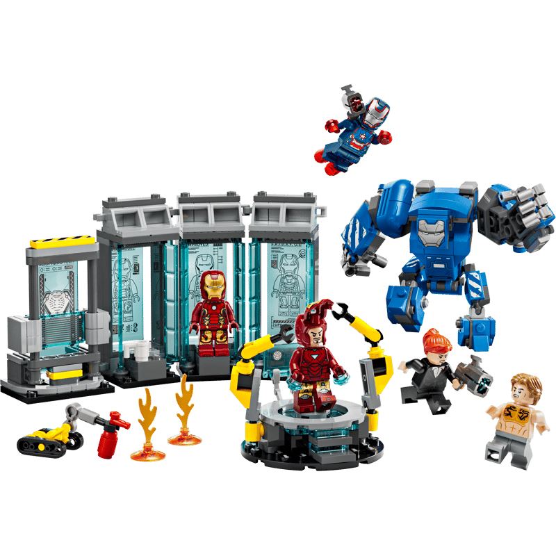 LEGO Marvel 76315 Super Heroes Iron Mans Labor: Halle der Rüstungen