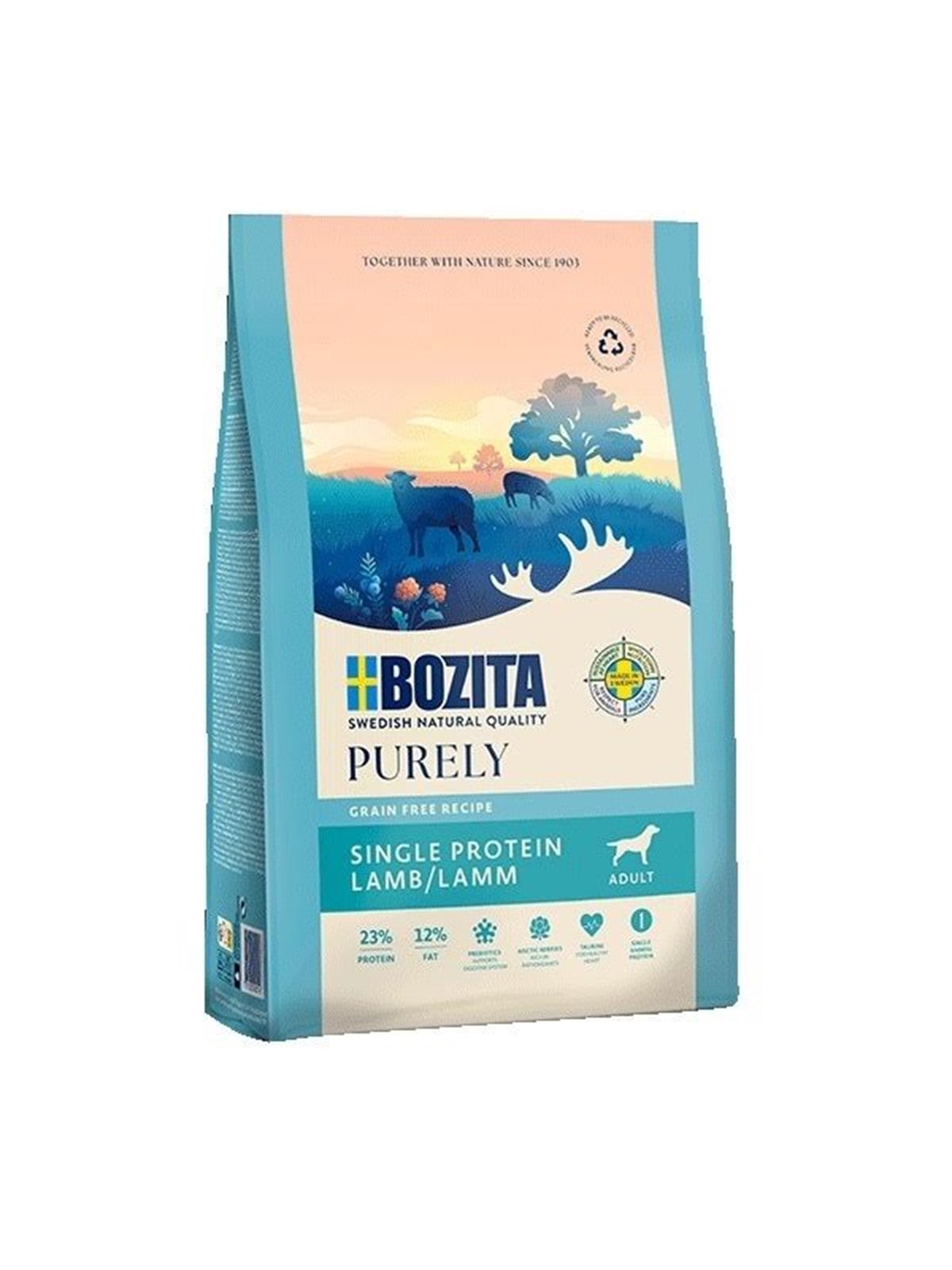 BOZITA Purely Adult Lamm - Trockenfutter für Hunde - 11kg
