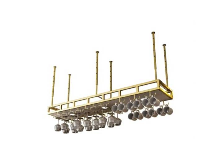 Weinglasregal an der Decke Hängeschrank-Aufbewahrungsregal for Die Hausbar Verstellbares Weinregal an der Decke for die Aufbewahrung in der Hausbar(3XL)