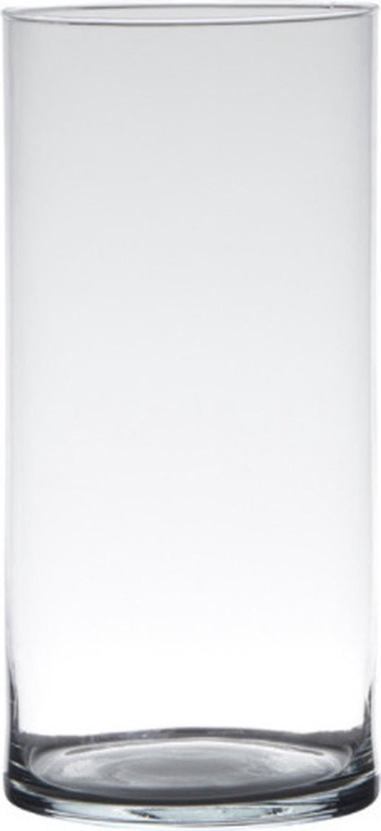 Hakbijl Glass Cilinder Bloemenvaas - Transparant - D12 x H25 cm