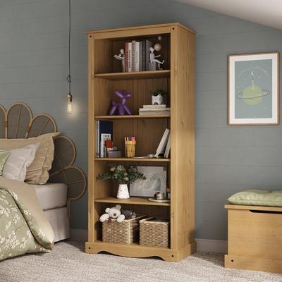Furniture Dash   Wood Bookcase 5 Shelf Corona Collection