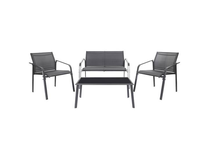 Salon de jardin Rimini - 3 assises et 1 tables - Gris
