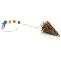 Orgonite Power Chakra Pendulum - Tiger Eye