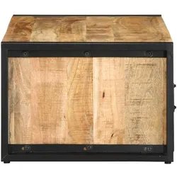 vidaXL, Couchtisch + Beistelltisch, Couchtisch 90x50x36 cm Raues Massivholz Mango
