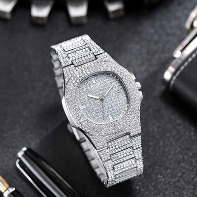 Uplift Essentials Hip Hop Ice Out Full Diamond Square Watch Hip Hop Ice Out Full Diamond Square Watch