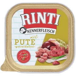 RINTI Kennerfleisch 300 Gramm Hundenassfutter 9 x 300 Gramm Pute