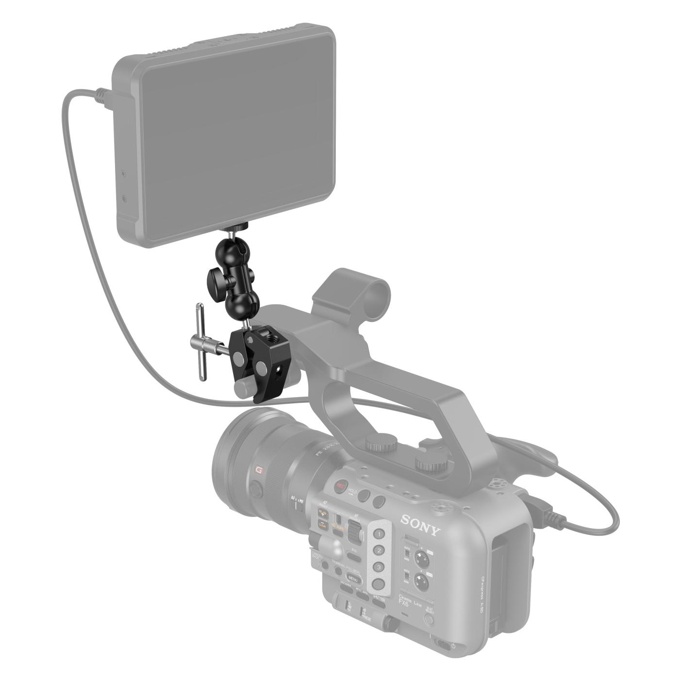 SmallRig Klemmhalterung Super Clamp mit Kugelkopf Magic Arm (Diverses Video Zubehör) (4373)