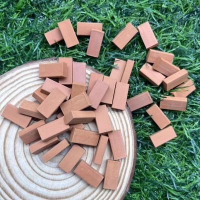 Inspired Finds Mini Clay Brick Set For DIY Figurines & Architectural Displays (100PCS) 100pcs 1 16 No Holes