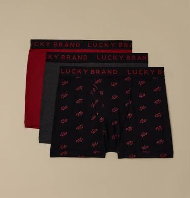 Lucky Brand 3 Pack Boxer Brief Cotton - Men's Accessories Underwear Boxers Briefs, Size S