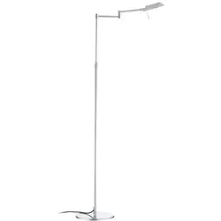 Hell LED-Stehlampe Johann Alu, Eisen, Stahl & Metall Silber Nickel matt / Chrom